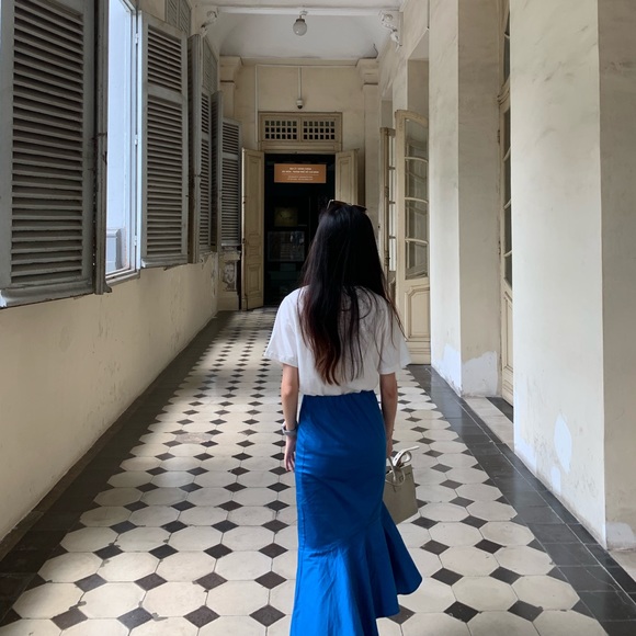 Blue fish tail skirt with elastic band - Picture 4 of 4